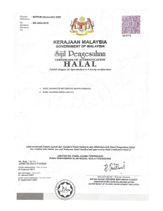 Sijil Halal JAKIM