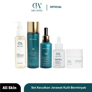 Combo 5 Item Skincare Set Kecutkan Jerawat Kulit Berminyak / Oily Skin